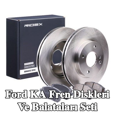 RIDEX Fren diskleri ve balataları seti Ön Aks, Havalandırmalı — Ford Ka