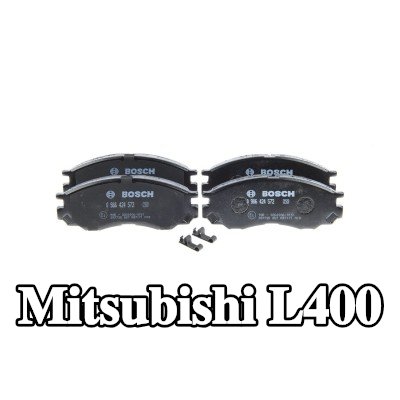 BOSCH طقم وسادات الفرامل مع لوحة مانعة للصرير — Mitsubishi L400