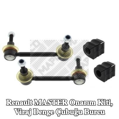 MAPCO Onarım kiti, ön aks sol anti-roll bar burcu, Ön Aks Sağ, bağlantı çubuğu ile — 2000 Renault Master
