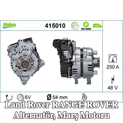 VALEO Alternatör, marş motoru — Land Rover Range Rover