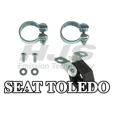 HJS مجموعة التثبيت, كاتم الصوت مع مشابك — 2016 SEAT Toledo