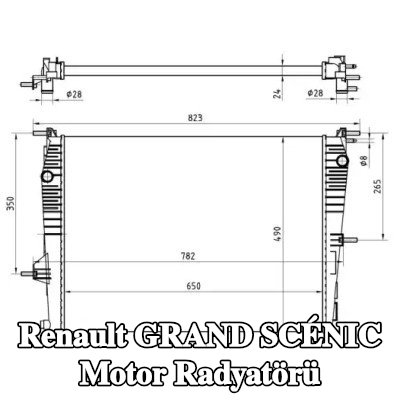 VALEO Motor radyatörü Alüminyum, soğutma sıvısı regülatörü olmadan — 2012 Renault Grand Scénic