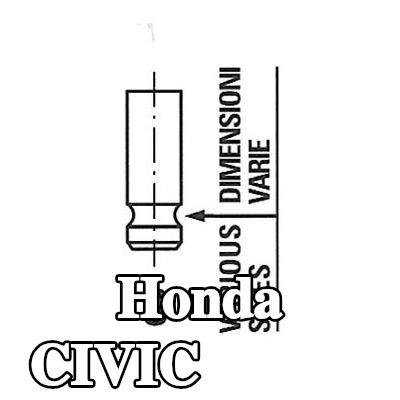 FRECCIA صمام العادم ساق الصمام المطلي بالنيتريد — Honda Civic