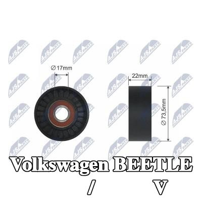 NTY بكرة انحراف/توجيه، حزام V — 2012 Volkswagen Beetle