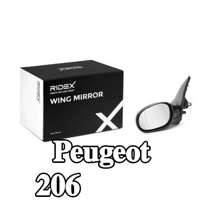 RIDEX مرآة جانبية يسرى, كهربائي — Peugeot 206