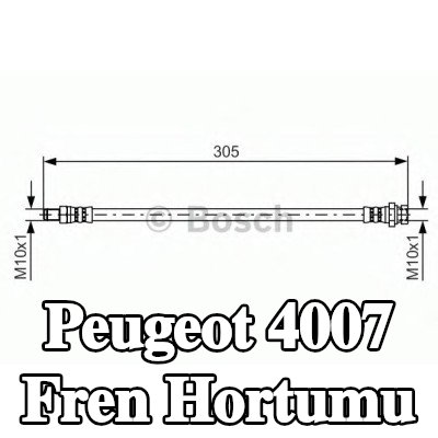 BOSCH Fren hortumu 281mm — Peugeot 4007
