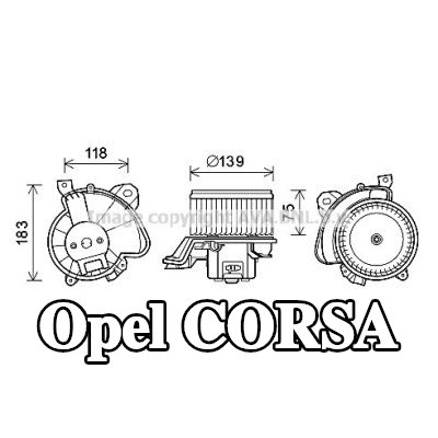 PRASCO محرك منفاخ التدفئة — Opel Corsa