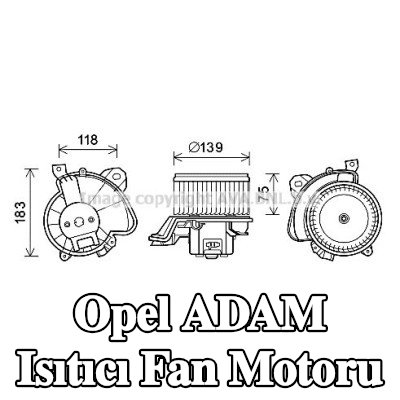 PRASCO Isıtıcı fan motoru — Opel Adam