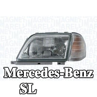 MAGNETI MARELLI المصباح الأمامي الأيسر, H4, PY21W, بدون محرك لتسوية المصباح الأمامي, لون المؤشر: شفاف — 2000 Mercedes-Benz Sl