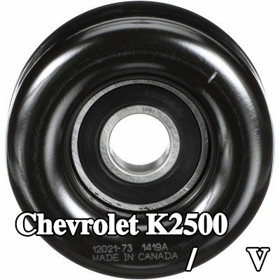 GATES بكرة الانحراف/التوجيه, حزام V-ribbed DriveAlign, Micro-V® UNIQUE FIT, Outer Diameter: 77mm — 1990 Chevrolet K2500