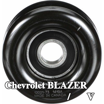 GATES بكرة الانحراف/التوجيه, حزام V-ribbed DriveAlign, Micro-V® UNIQUE FIT, Outer Diameter: 77mm — Chevrolet Blazer