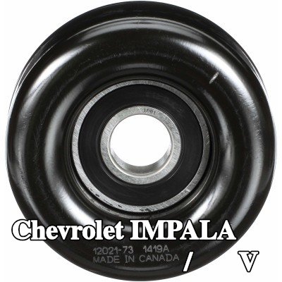 GATES بكرة الانحراف/التوجيه, حزام V-ribbed DriveAlign, Micro-V® UNIQUE FIT, Outer Diameter: 77mm — Chevrolet Impala