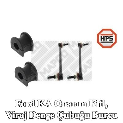 MAPCO Onarım kiti, ön aks her iki taraf için stabilizatör burcu, bağlantı çubuğu ile — Ford Ka