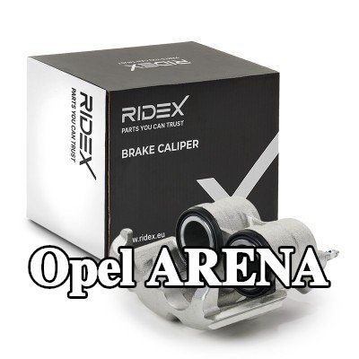 RIDEX مكابح الفرامل للمحور الأمامي, المحور الأمامي الأيسر, بدون حامل, مع إطار تثبيت — Opel Arena