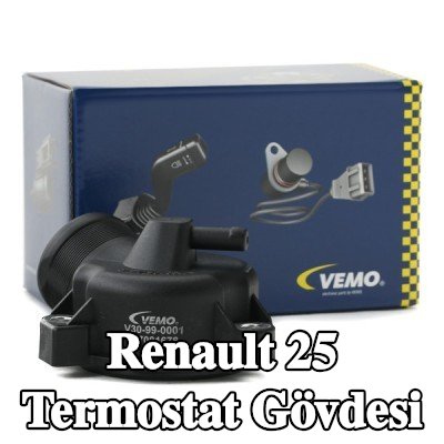 VEMO Conta/sızdırmazlık elemanı olmayan termostat gövdesi, termostat olmadan, Orijinal VEMO Kalitesi — Renault 25