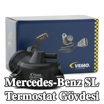 VEMO Conta/sızdırmazlık elemanı olmayan termostat gövdesi, termostat olmadan, Orijinal VEMO Kalitesi — 2000 Mercedes-Benz Sl