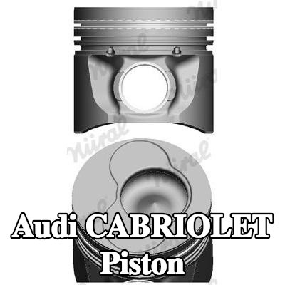NÜRAL Silindir pistonu 3, silindir için 4, piston pimi yuvası için burçlu, piston segman taşıyıcısı ile — Audi Cabriolet