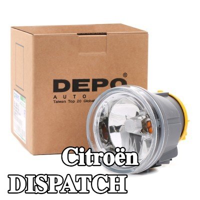 ABAKUS مصباح ضباب يسار, يمين, H1, بدون لمبة, بدون حامل لمبة — 1997 Citroën Dispatch