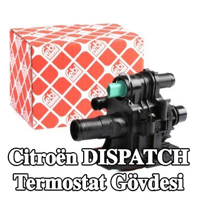 FEBI BILSTEIN Conta/sızdırmazlık elemanı ile termostat muhafazası, Sıcaklık Anahtarı ile — 2012 Citroën Dispatch
