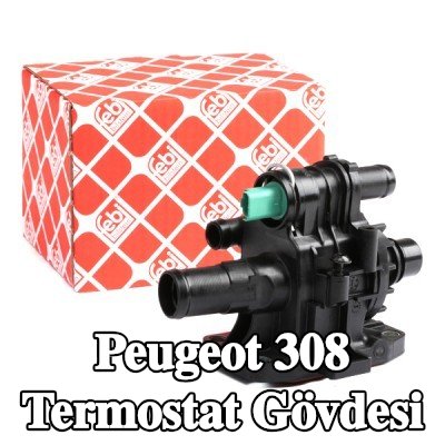 FEBI BILSTEIN Conta/sızdırmazlık elemanı ile termostat muhafazası, Sıcaklık Anahtarı ile — 2012 Peugeot 308